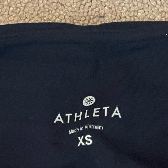 Athleta Colorblock Salutation Navy and Pink Legging - Picture 6 of 6